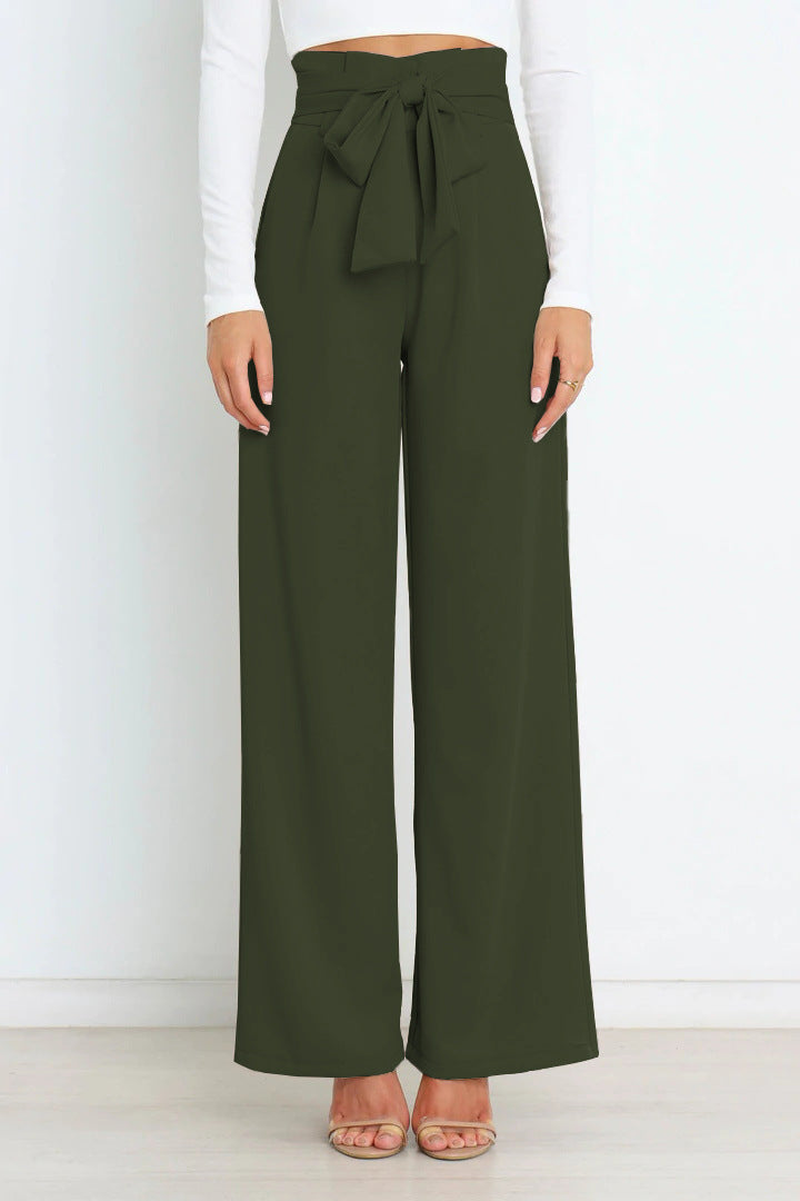 Damen High-Waist Weitbein-Hose