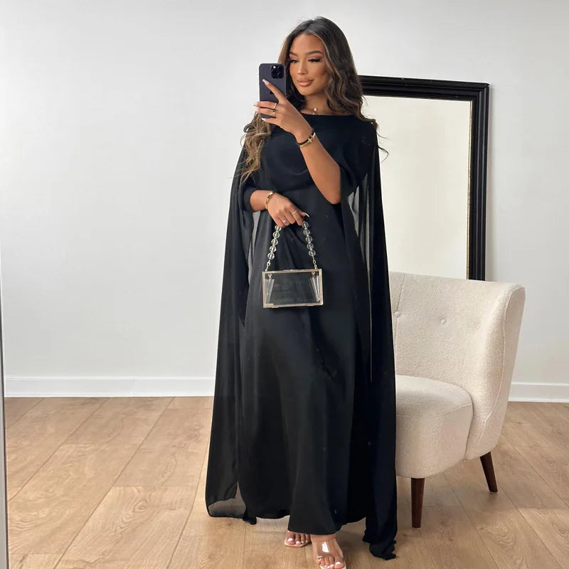 Damen Abendkleid Mit Umhangärmeln | Maxi