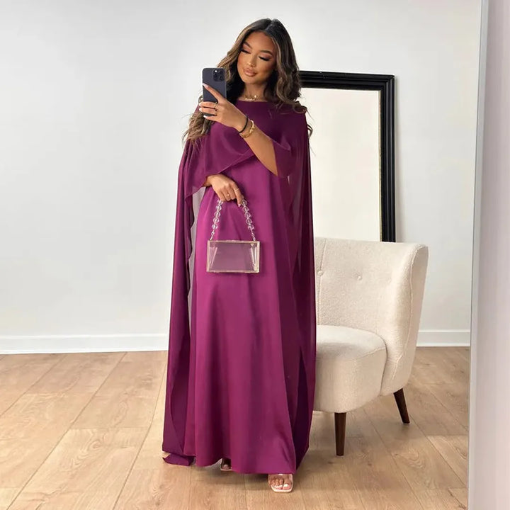 Damen Satin-Partykleid | Maxi