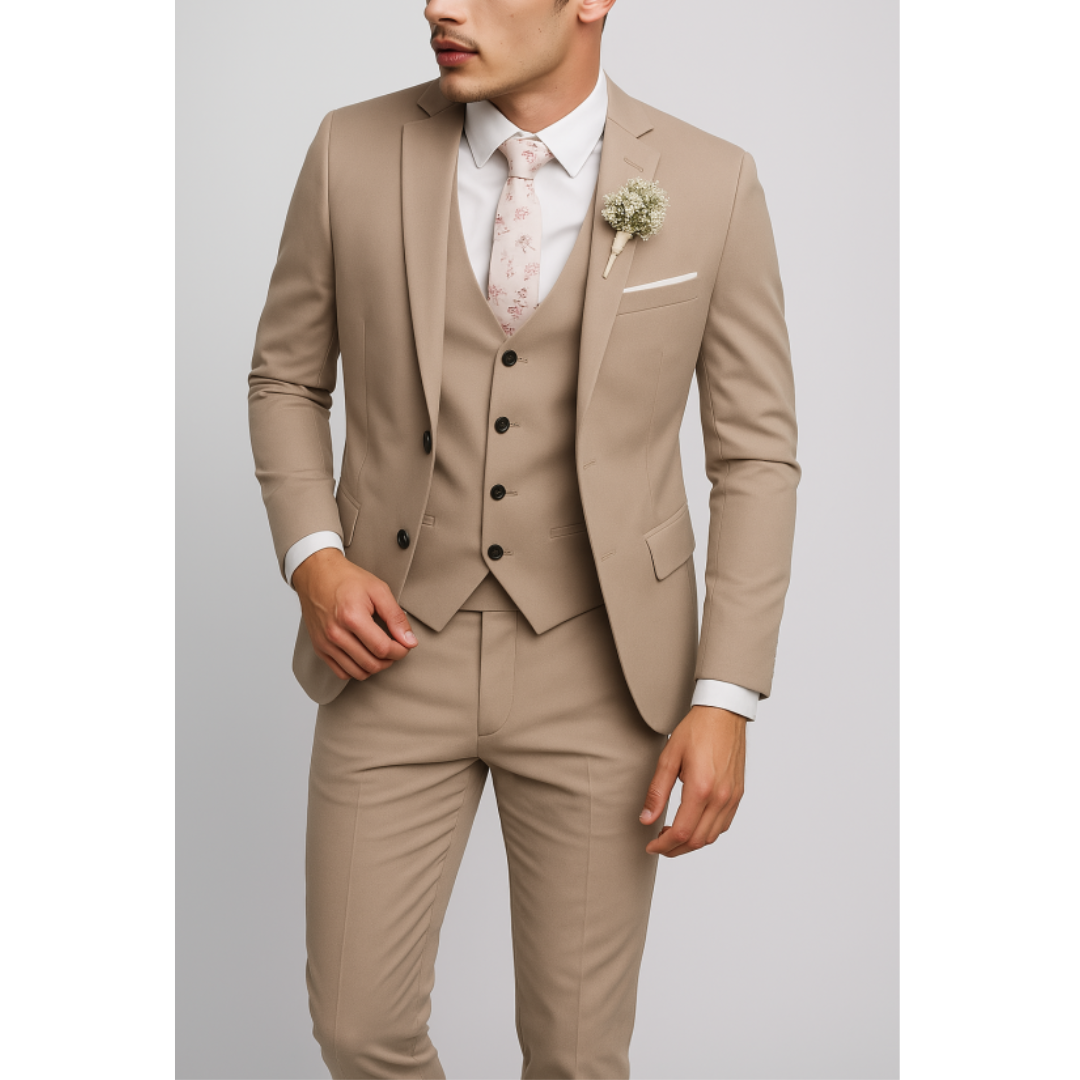 3-Teiliger Hochzeitsgastanzug Für Herren | Slim Fit