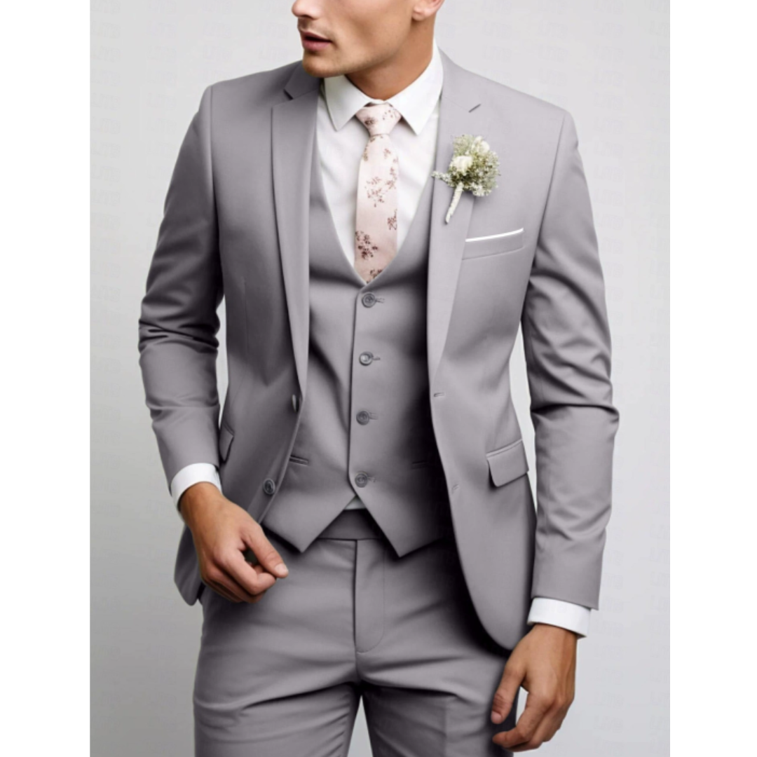 3-Teiliger Hochzeitsgastanzug Für Herren | Slim Fit