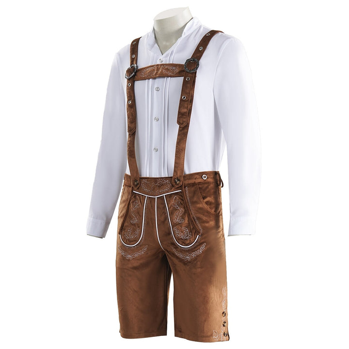 Herren Trachten Set mit Hemd & Lederhosen-Look