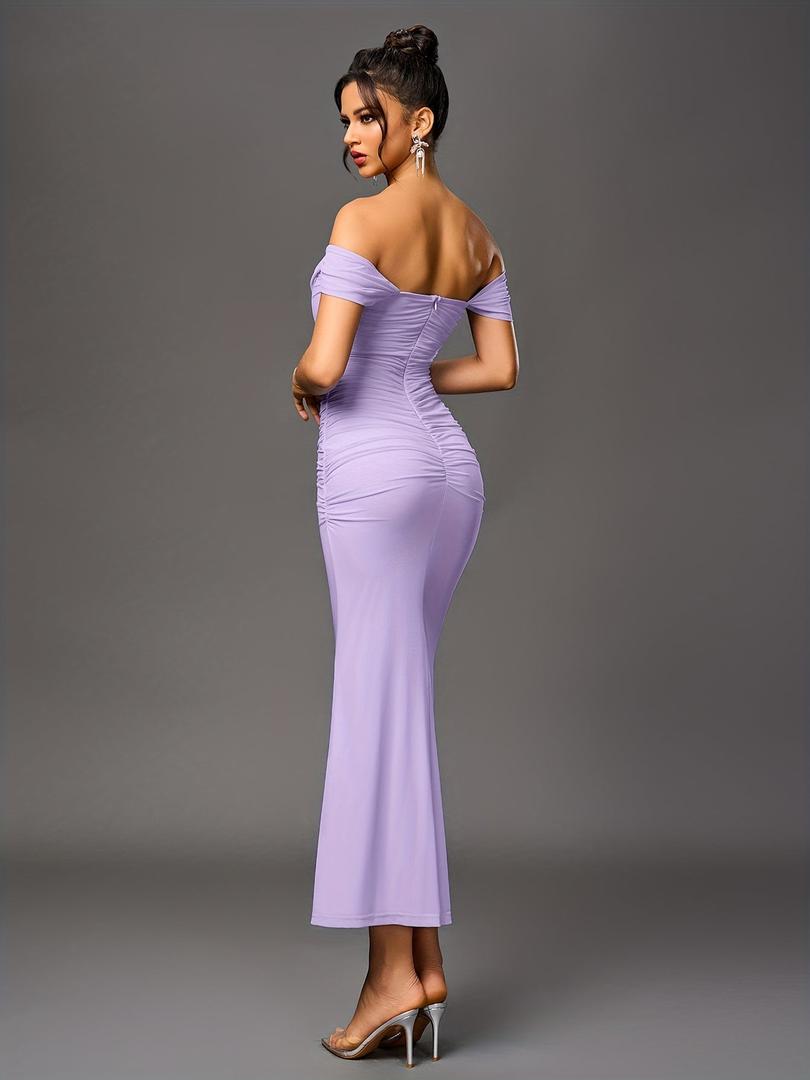 Damen Maxi Hochzeitsgastkleid | Schulterfrei