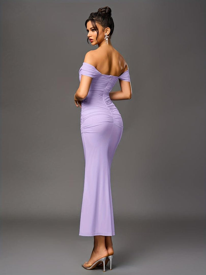 Damen Maxi Hochzeitsgastkleid | Schulterfrei
