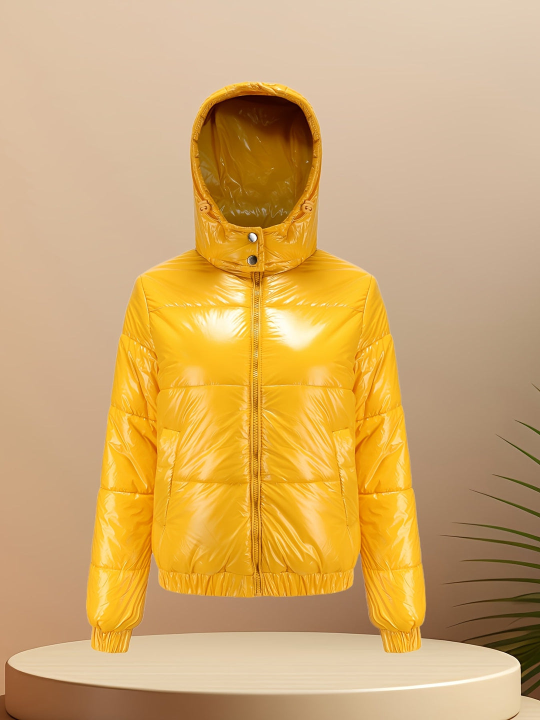 Damen Winter-Daunenjacke Mit Kapuze | Lange Ärmel