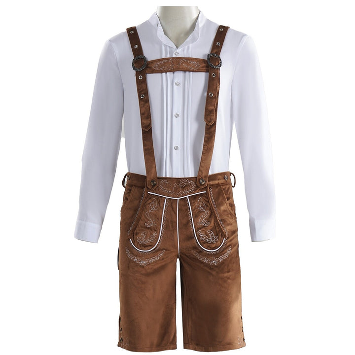 Herren Trachten Set mit Hemd & Lederhosen-Look