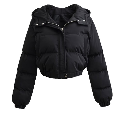 Stilvolle Kurze Daunenjacke | Mit Reißverschluss