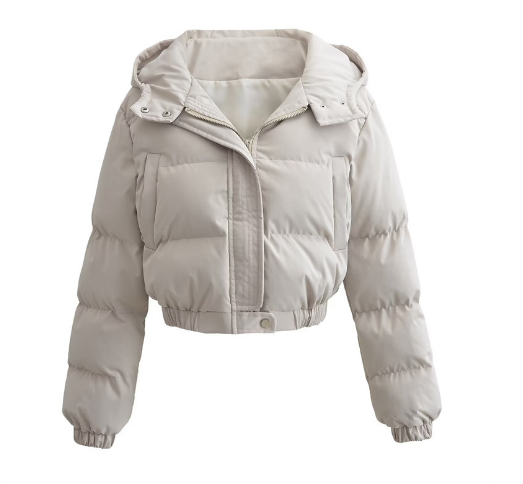 Stilvolle Kurze Daunenjacke | Mit Reißverschluss