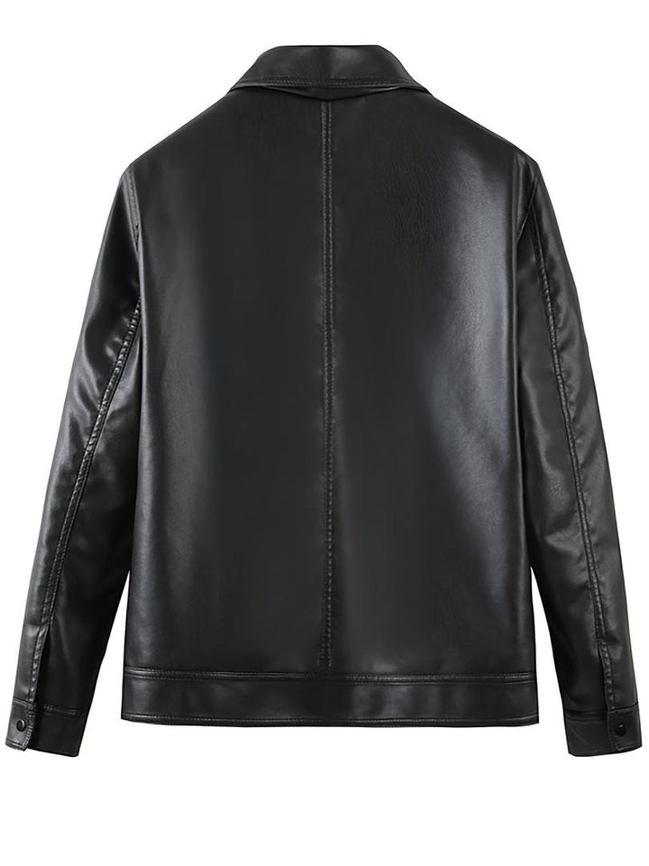 Herren Lederjacke Mit Reißverschluss | Mit Taschen