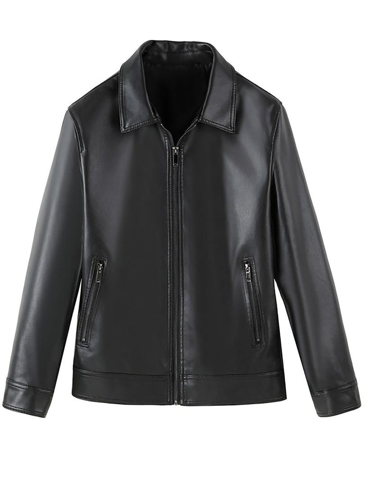 Herren Lederjacke Mit Reißverschluss | Mit Taschen
