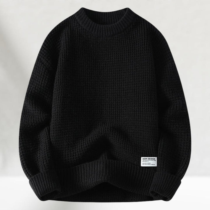 Trendiger Strickpullover Mit Rundhalsausschnitt Für Herren | Oversized