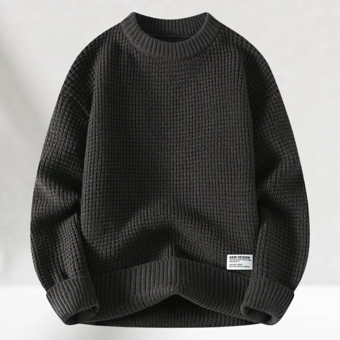 Trendiger Strickpullover Mit Rundhalsausschnitt Für Herren | Oversized