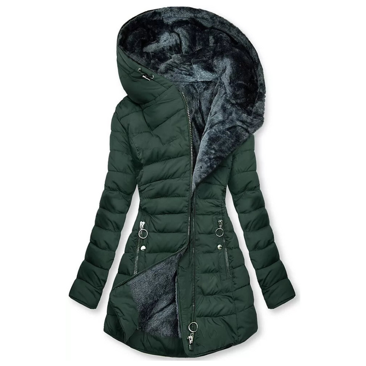 Stylische Winterjacke Mit Kapuze Für Damen | Lang