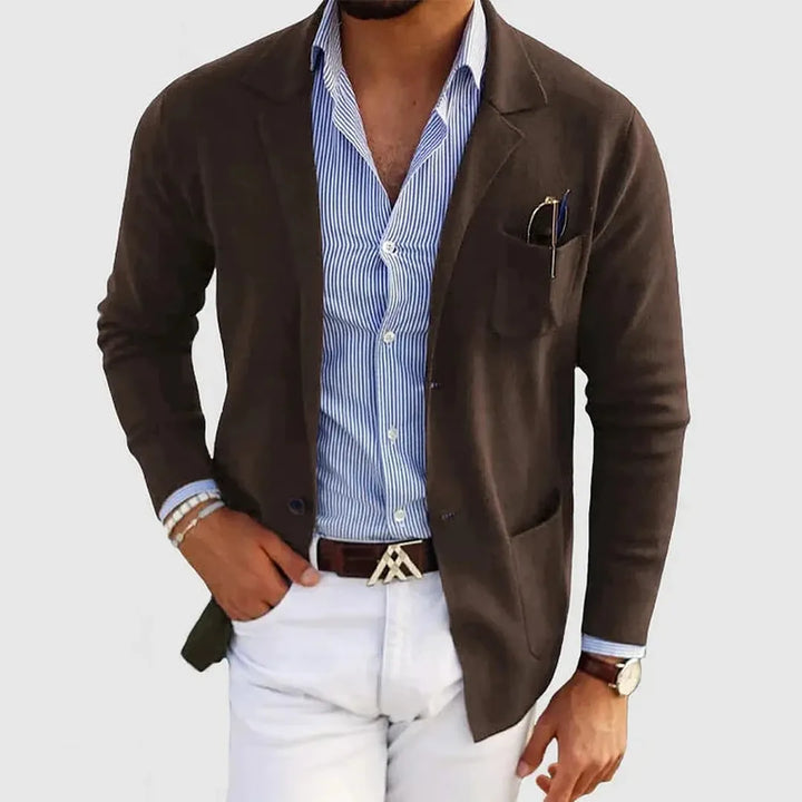 Herren Stylischer Blazer Mit Tasche | Freizeit