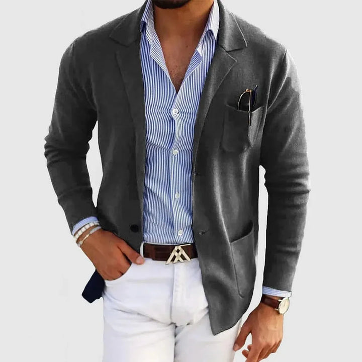 Herren Stylischer Blazer Mit Tasche | Freizeit
