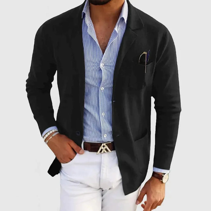 Herren Stylischer Blazer Mit Tasche | Freizeit