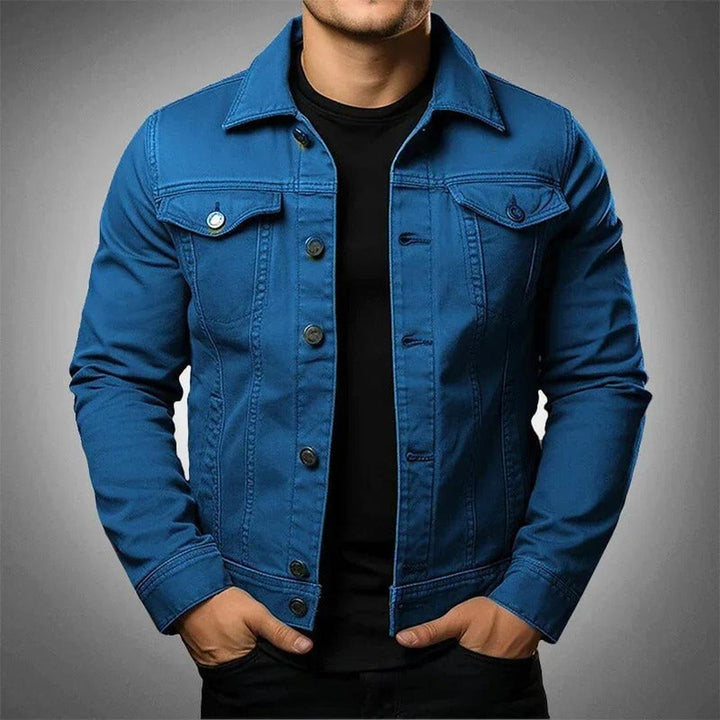 Herren Freizeit-Jeansjacke | Mit Knöpfen