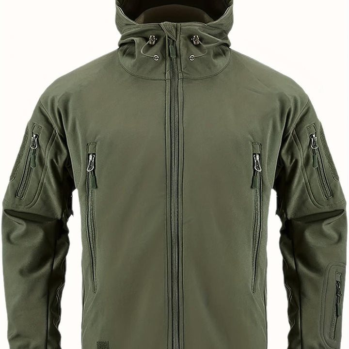 Herren-Outdoorjacke Mit Kapuze | Reißverschlussdetails