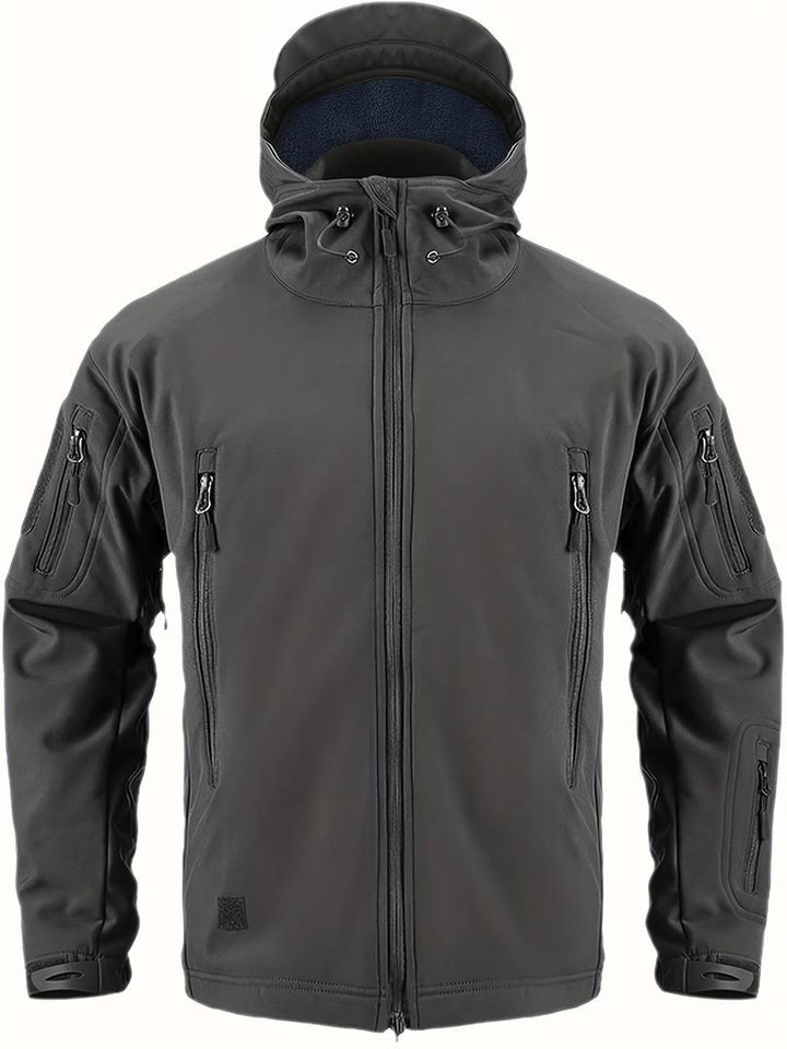 Herren-Outdoorjacke Mit Kapuze | Reißverschlussdetails