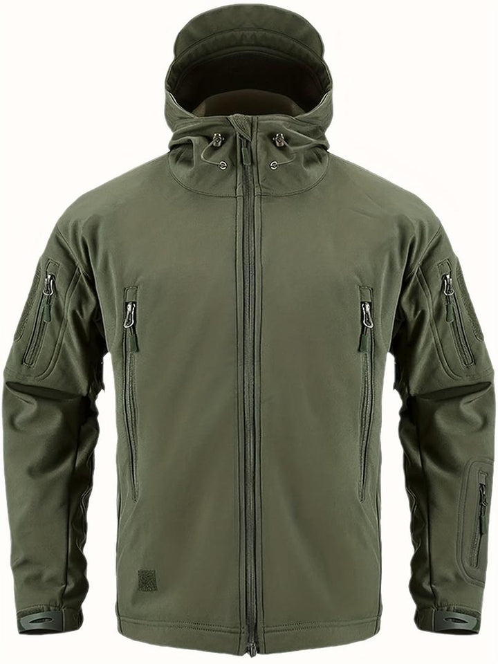 Herren-Outdoorjacke Mit Kapuze | Reißverschlussdetails