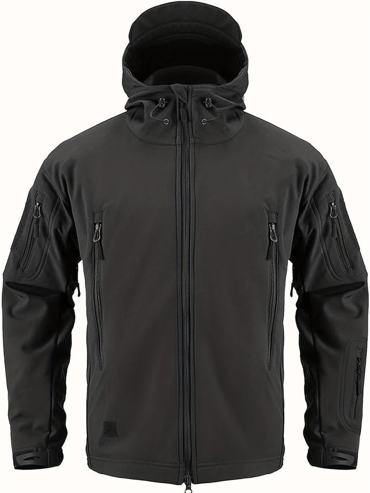 Herren-Outdoorjacke Mit Kapuze | Reißverschlussdetails