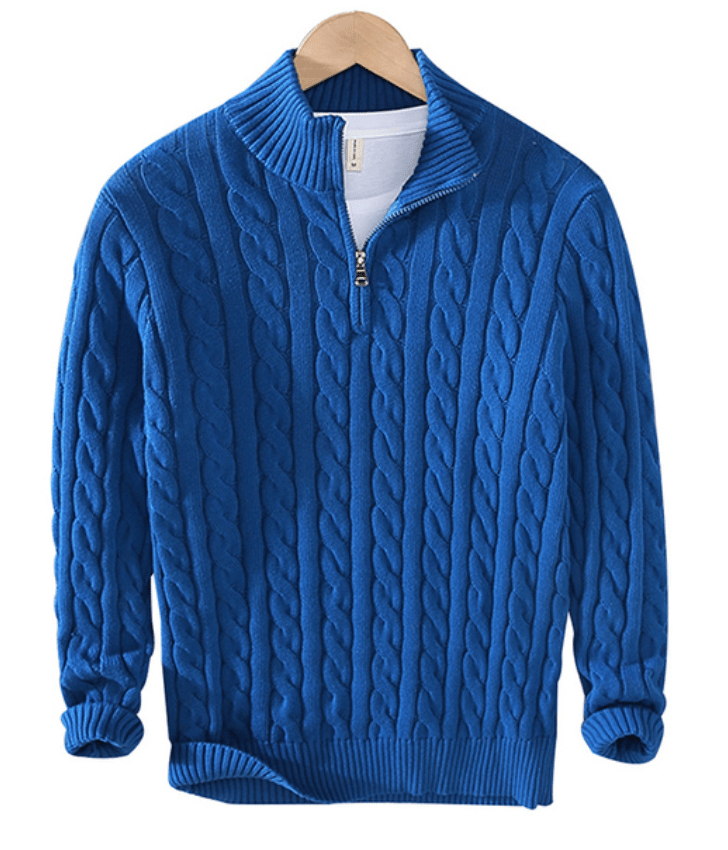 Herren Strickpullover Mit Halb Reißverschluss | Langarm