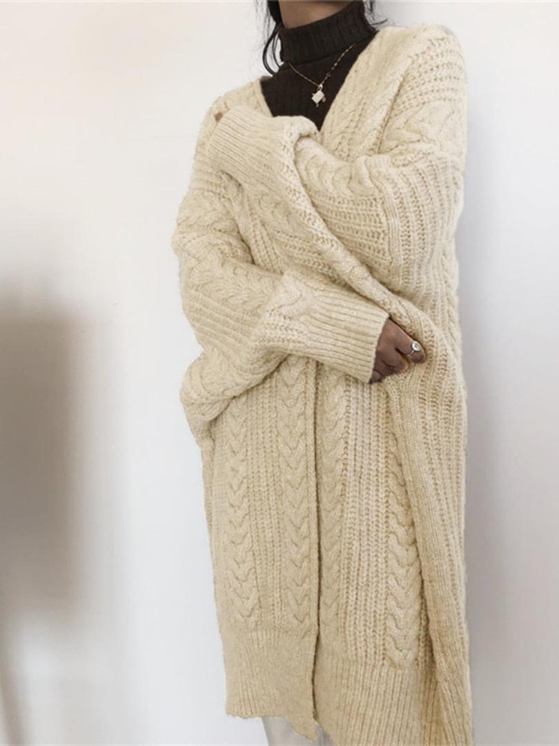 Damen Langer Freizeitcardigan | Oversize