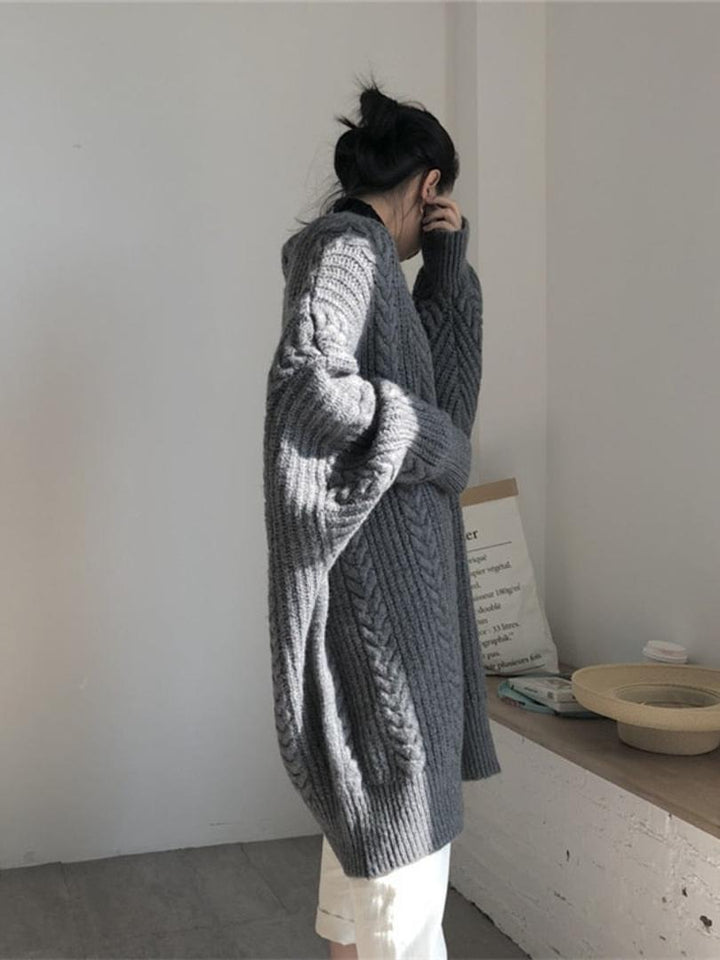 Damen Langer Freizeitcardigan | Oversize