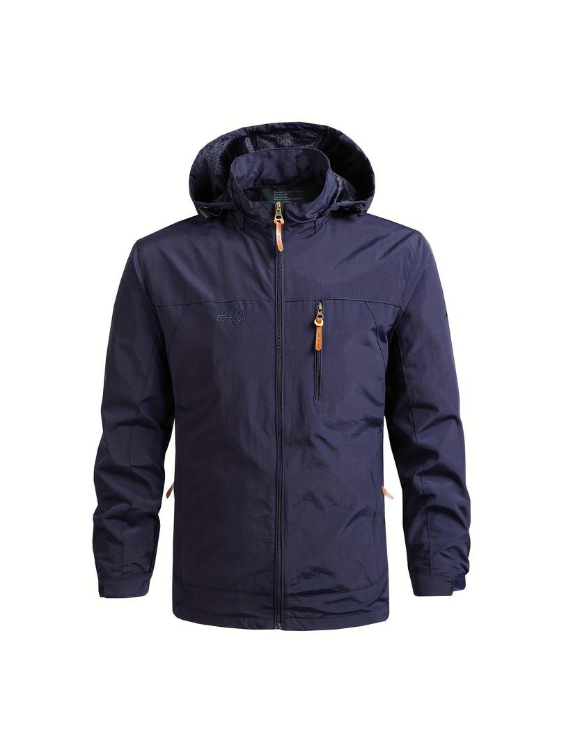 Lässige Herren-Windjacke | Mit Abnehmbarer Kapuze