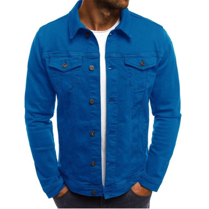Herren Freizeit-Jeansjacke | Mit Knöpfen