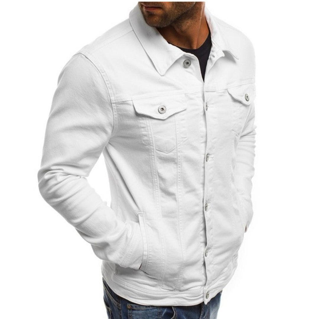 Herren Freizeit-Jeansjacke | Mit Knöpfen