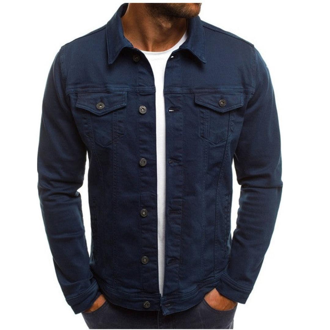 Herren Freizeit-Jeansjacke | Mit Knöpfen