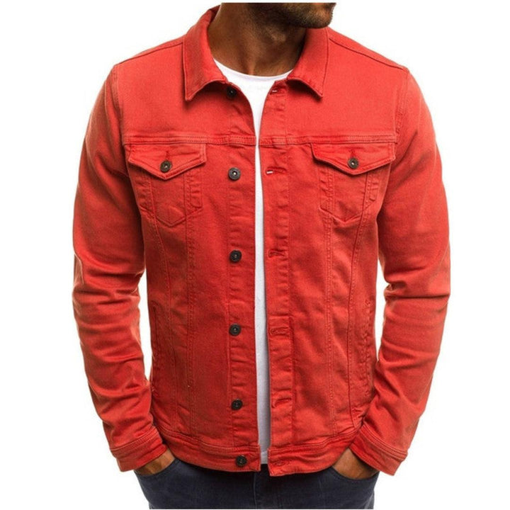 Herren Freizeit-Jeansjacke | Mit Knöpfen