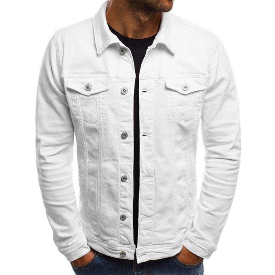 Herren Freizeit-Jeansjacke | Mit Knöpfen