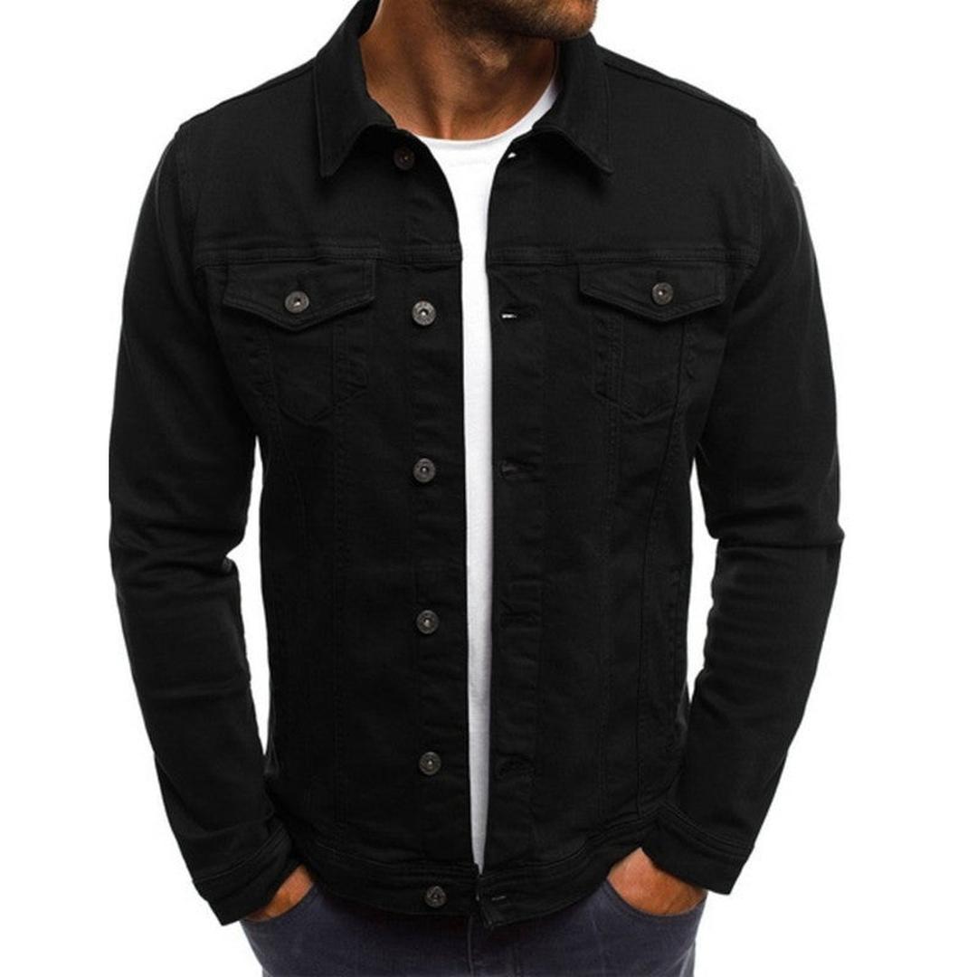 Herren Freizeit-Jeansjacke | Mit Knöpfen