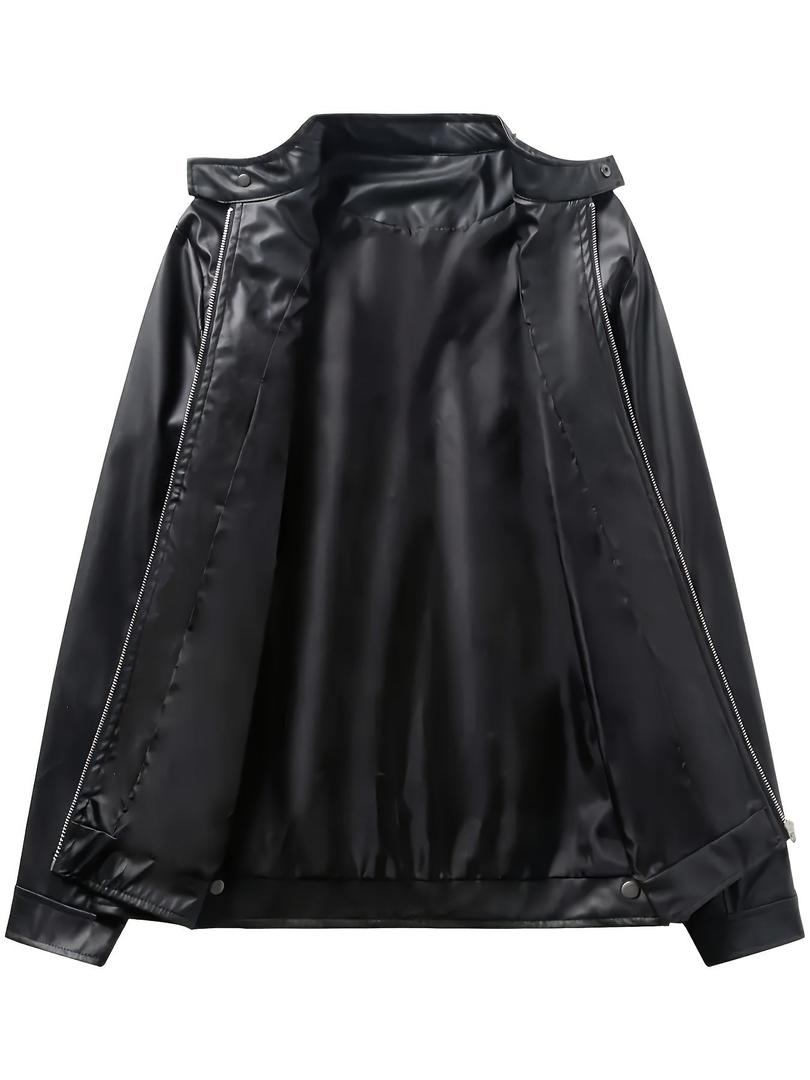Herren Stylische Lederjacke | Reißverschluss-Design