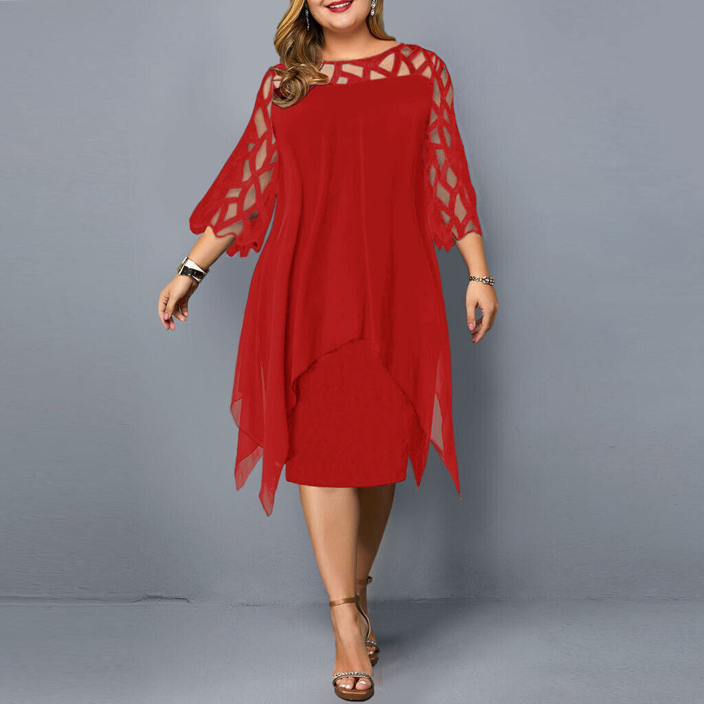 Damen Abendkleid Mit Cut-Out-Ärmeln | Midi