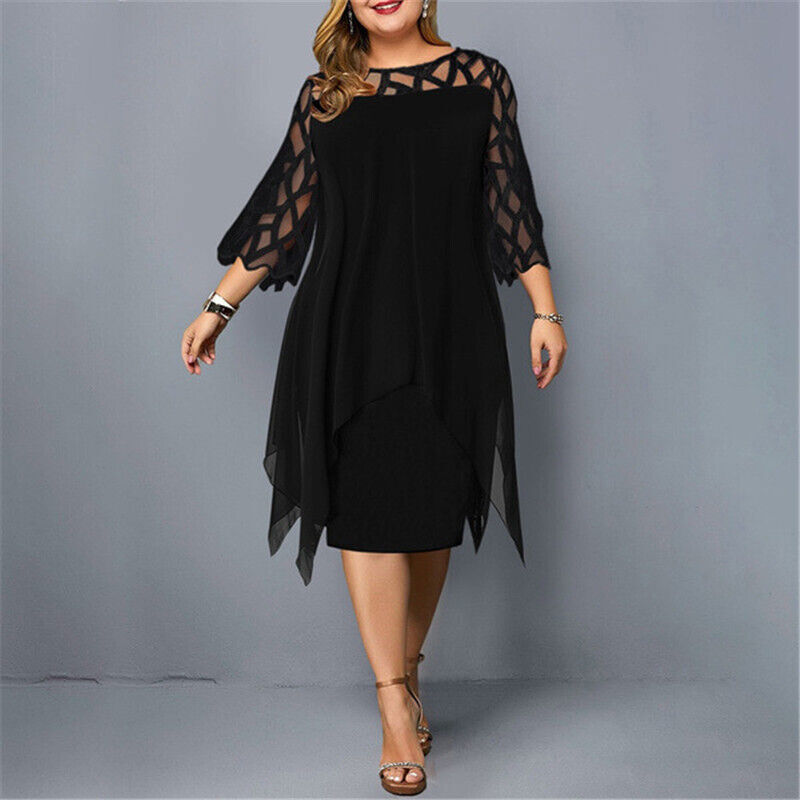 Damen Abendkleid Mit Cut-Out-Ärmeln | Midi