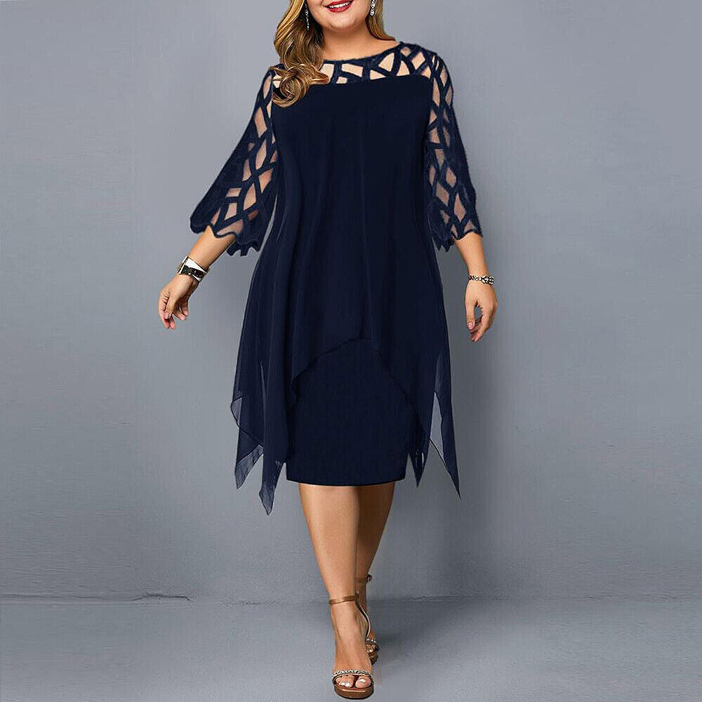 Damen Abendkleid Mit Cut-Out-Ärmeln | Midi