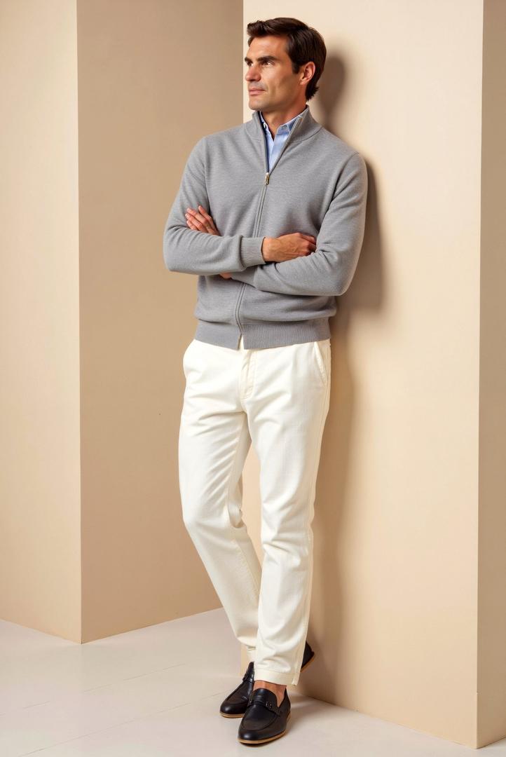 Herren Slim-Fit-Cardigan | Langarm