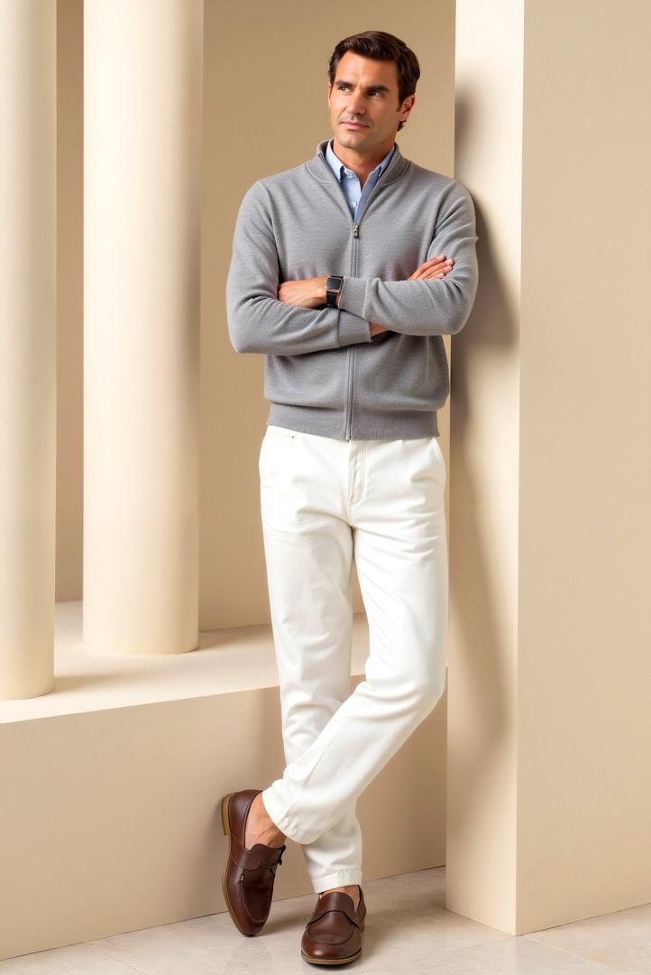 Herren Slim-Fit-Cardigan | Langarm