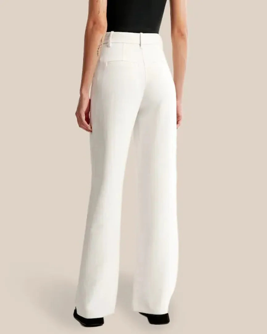Damen Moderne Hoch Taillierte Hose | Weites Bein