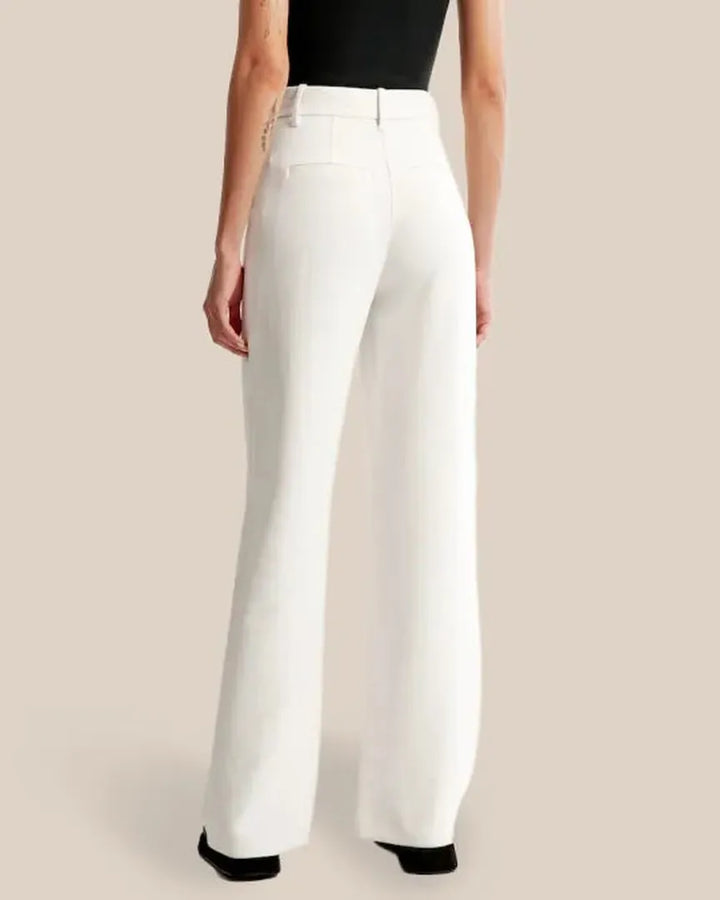 Damen Moderne Hoch Taillierte Hose | Weites Bein