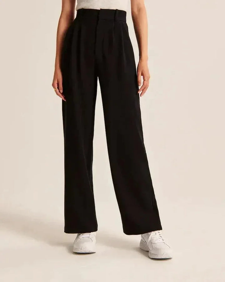 Damen Moderne Hoch Taillierte Hose | Weites Bein
