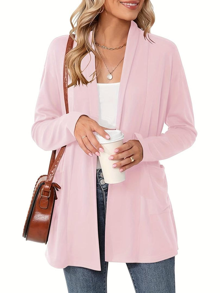 Damen Strickcardigan Mit Langarm | Offener Vordere