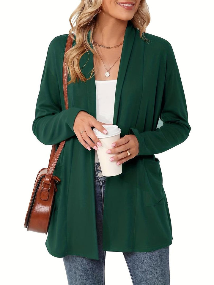 Damen Strickcardigan Mit Langarm | Offener Vordere