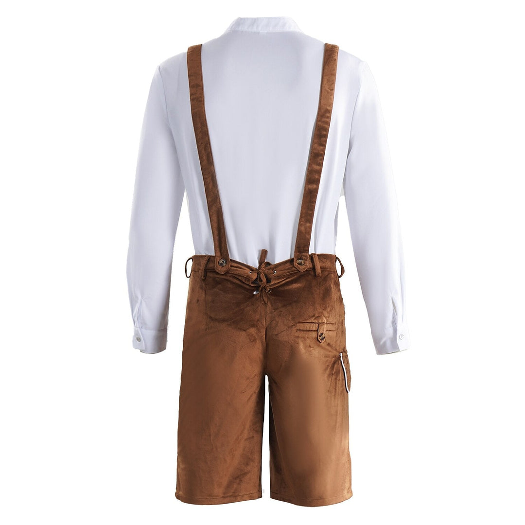 Herren Trachten Set mit Hemd & Lederhosen-Look