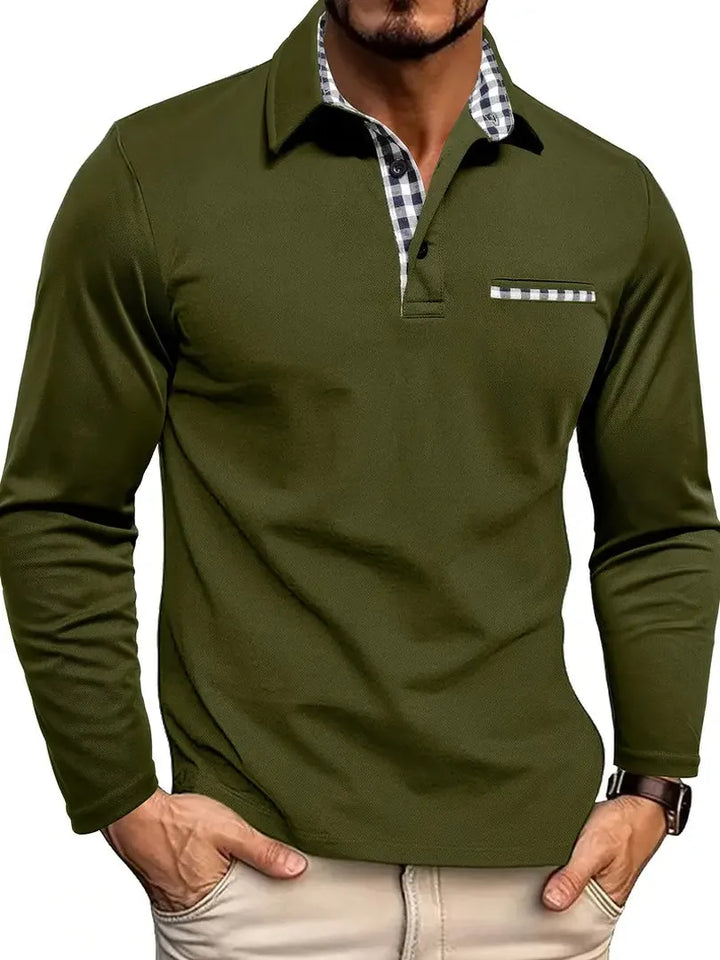 Herren Langarm-Poloshirt | Freizeit
