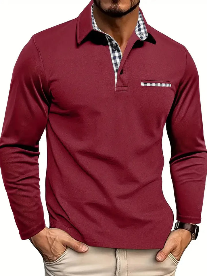 Herren Langarm-Poloshirt | Freizeit