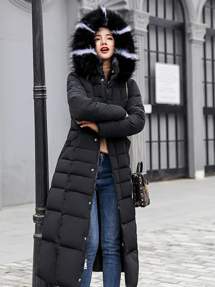 Damen Winter Daunenmantel Mit Kapuze | Lang